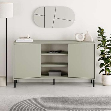 Μπουφές Frem Megapap χρώμα ash green 150x40x81cm 1 τεμ.