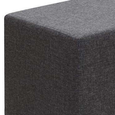 Σκαμπώ Linda Megapap υφασμάτινο χρώμα ανθρακί 40x40x40cm 1 τεμ.