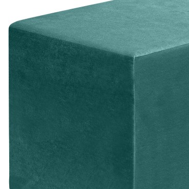 Σκαμπώ April Megapap βελούδινο χρώμα κυπαρρισί 40x40x40cm 1 τεμ.
