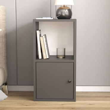 Κομοδίνο Vito Megapap χρώμα ανθρακί 34x30x66,4cm 1 τεμ.