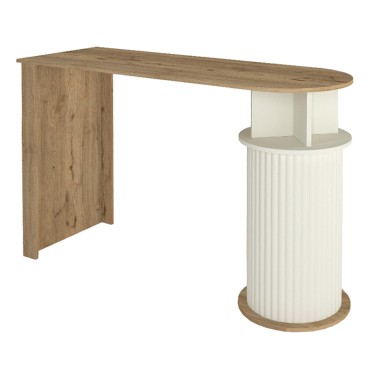 Τραπέζι μπαρ Bohema Megapap χρώμα sepet oak - ivory 150x51,6x101,8cm 1 τεμ.