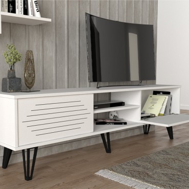 Σύνθεση τηλεόρασης Salerno Megapap χρώμα λευκό 180x35x51cm 1 τεμ.