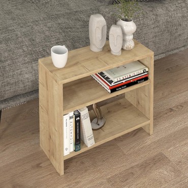 Τραπεζάκι βοηθητικό Silvanus Megapap χρώμα sapphire oak 51x17,5x49cm 1 τεμ.
