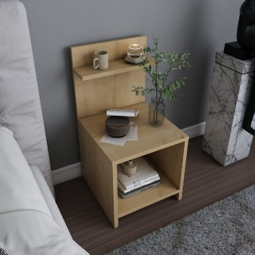 Κομοδίνο Ulman Megapap χρώμα sapphire oak 35x37x72cm 1 τεμ.