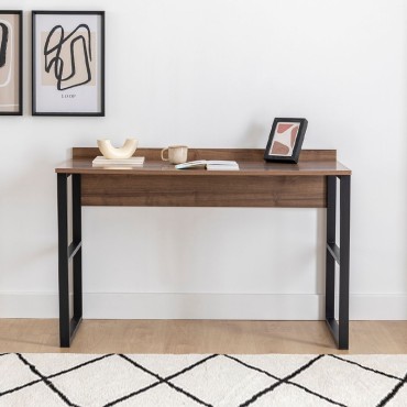 Γραφείο εργασίας Rana Megapap χρώμα καρυδί - μαύρο 120x60x78,8cm 1 τεμ.