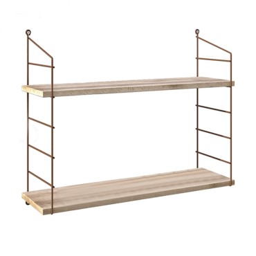 Ραφιέρα τοίχου Armoni Megapap χρώμα sacramento oak - καφέ μέταλλο 72x20x58cm 1 τεμ.