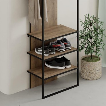 Έπιπλο εισόδου Archy Megapap χρώμα ανοιχτό καρυδί 53x31,7x180cm 1 τεμ.