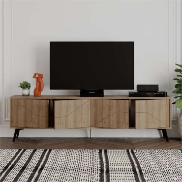 Έπιπλο τηλεόρασης Dune Megapap χρώμα ανοιχτό καρυδί 180x29,6x50cm 1 τεμ.