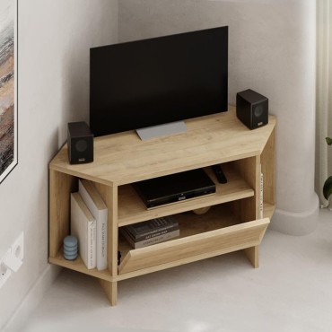 Έπιπλο τηλεόρασης γωνιακό Viva Megapap χρώμα sapphire oak 95,7x35,4x45cm 1 τεμ.