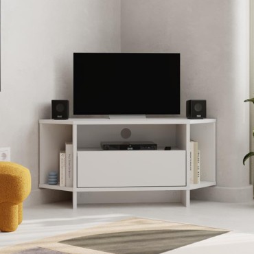 Έπιπλο τηλεόρασης γωνιακό Viva Megapap χρώμα λευκό 95,7x35,4x45cm 1 τεμ.