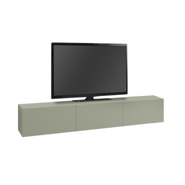 Έπιπλο τηλεόρασης επιτοίχιο Francy Megapap χρώμα ash green 180x30x30cm 1 τεμ.