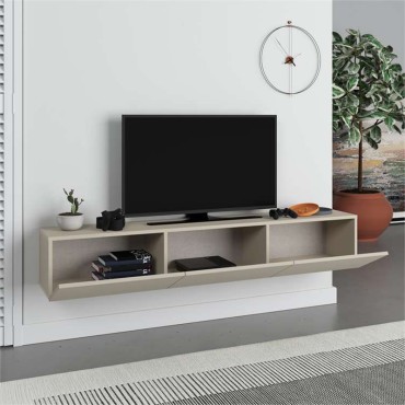 Έπιπλο τηλεόρασης επιτοίχιο Francy Megapap χρώμα sandstone 180x30x30cm 1 τεμ.