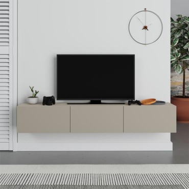 Έπιπλο τηλεόρασης επιτοίχιο Francy Megapap χρώμα sandstone 180x30x30cm 1 τεμ.