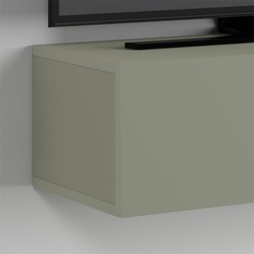 Έπιπλο τηλεόρασης επιτοίχιο Francy Megapap χρώμα ash green 135x31,7x25cm 1 τεμ.
