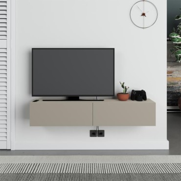 Έπιπλο τηλεόρασης επιτοίχιο Francy Megapap χρώμα sandstone 135x31,7x25cm 1 τεμ.
