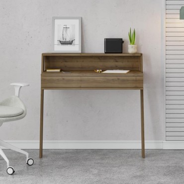 Γραφείο εργασίας Cowork Megapap χρώμα ανοιχτό καρυδί 94x50x91cm 1 τεμ.