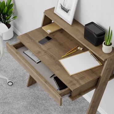 Γραφείο εργασίας Cowork Megapap χρώμα ανοιχτό καρυδί 94x50x91cm 1 τεμ.