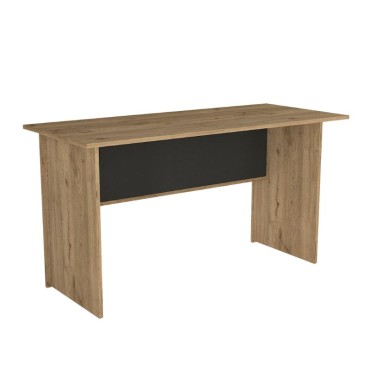 Γραφείο εργασίας Nika Megapap χρώμα sepet oak - ανθρακί 140x60x75cm 1 τεμ.