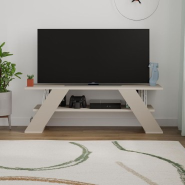Έπιπλο τηλεόρασης Farfalla Megapap χρώμα sandstone 120x33,5x40cm 1 τεμ.