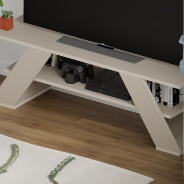 Έπιπλο τηλεόρασης Farfalla Megapap χρώμα sandstone 120x33,5x40cm 1 τεμ.