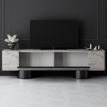 Έπιπλο τηλεόρασης Haven Megapap χρώμα travertine 180x30x50cm 1 τεμ.