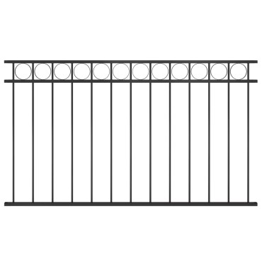 vidaXL Πάνελ Περίφραξης ASSEN Ατσάλινο Μαύρο 163x80cm