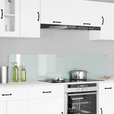 vidaXL Πλάτη κουζίνας 2 τμχ. Λευκό 90 x 40 cm σκληρυμένο γυαλί
