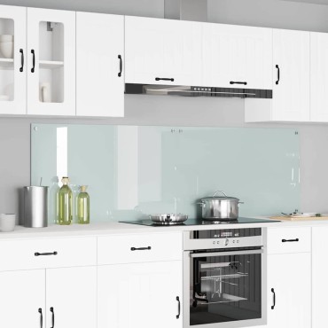 vidaXL Πλάτη κουζίνας 2 τμχ. Λευκό 100 x 60 cm σκληρυμένο γυαλί