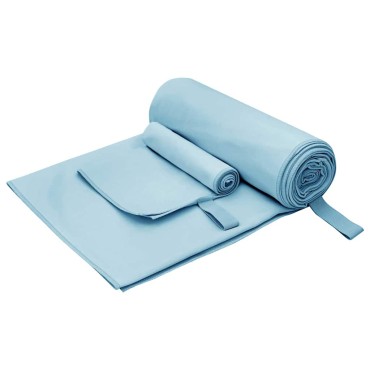 vidaXL Σύνολο πετσέτας αθλητισμού 2 τμχ. Μπλε 50 x 30 cm, 200 x 100 cm