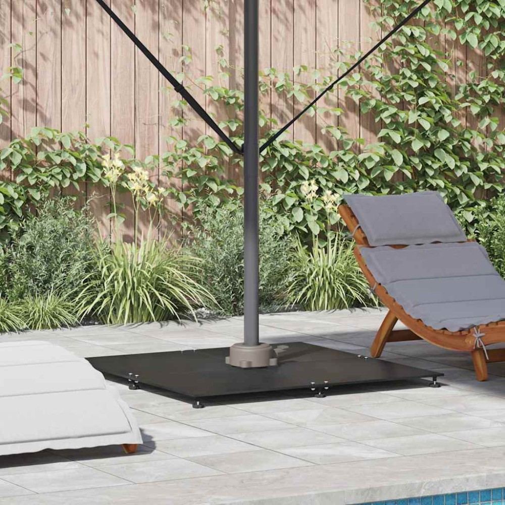 vidaXL Βάση ομπρέλας 52 kg Μαύρο Ατσάλι τετράγωνο Ρυθμιζόμενο