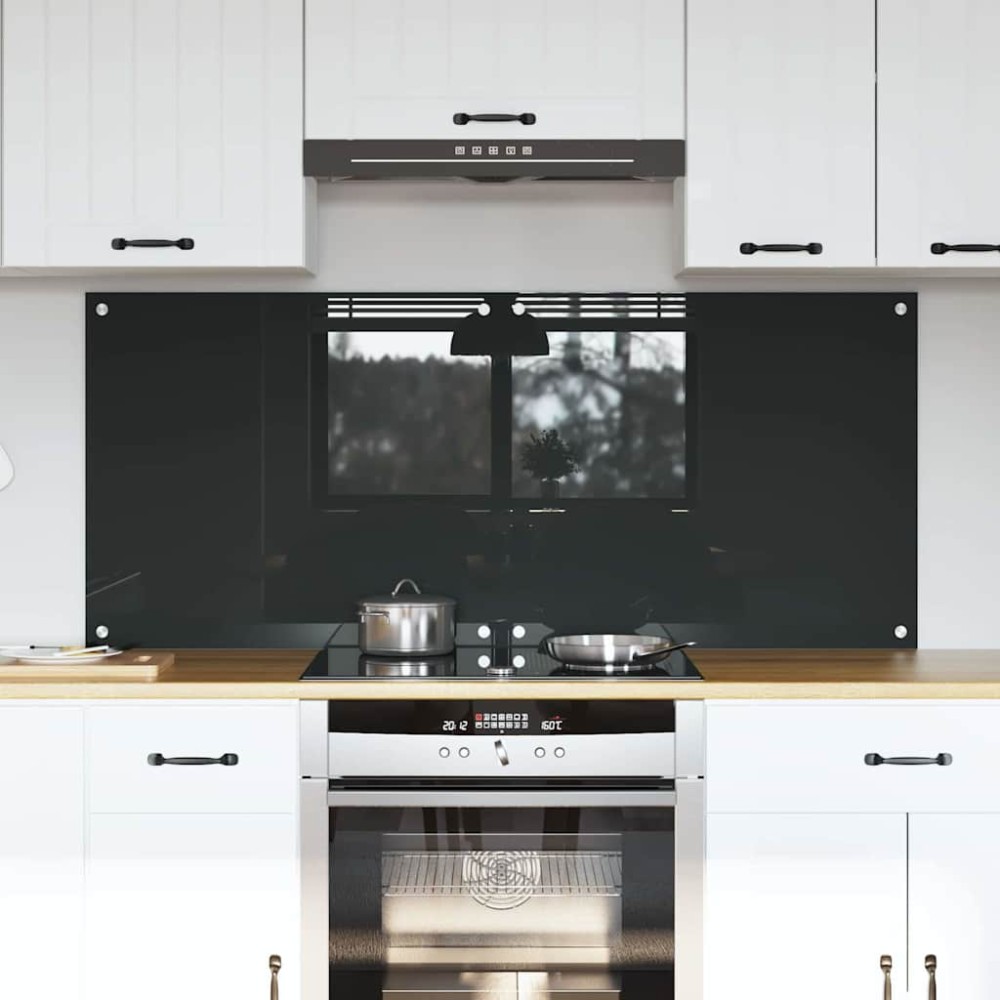 vidaXL Πλάτη κουζίνας 2 τμχ. Σκούρο Γκρι 70 x 60 cm σκληρυμένο γυαλί