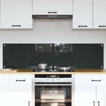 vidaXL Πλάτη κουζίνας 2 τμχ. Σκούρο Γκρι 80 x 40 cm σκληρυμένο γυαλί
