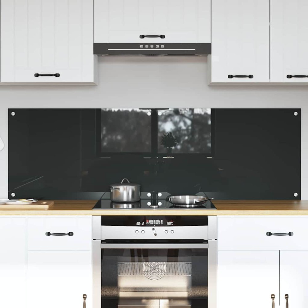 vidaXL Πλάτη κουζίνας 2 τμχ. Σκούρο Γκρι 80 x 50 cm σκληρυμένο γυαλί