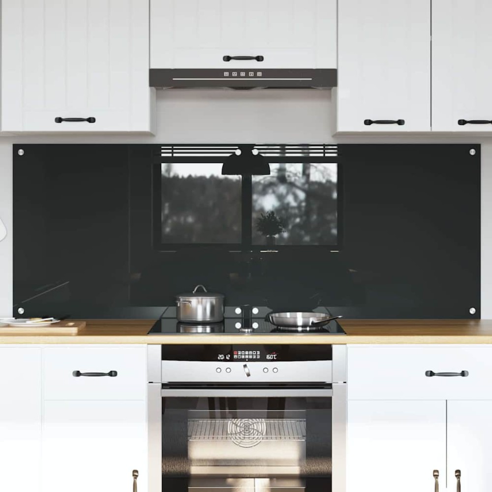 vidaXL Πλάτη κουζίνας 2 τμχ. Σκούρο Γκρι 80 x 60 cm σκληρυμένο γυαλί