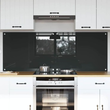 vidaXL Πλάτη κουζίνας 2 τμχ. Σκούρο Γκρι 80 x 60 cm σκληρυμένο γυαλί