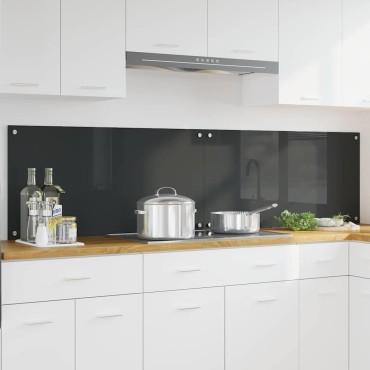 vidaXL Πλάτη κουζίνας 2 τμχ. Σκούρο Γκρι 100 x 50 cm σκληρυμένο γυαλί