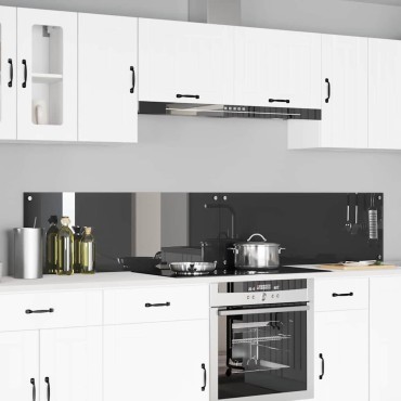 vidaXL Πλάτη κουζίνας 2 τμχ. Σκούρο Γκρι 110 x 40 cm σκληρυμένο γυαλί