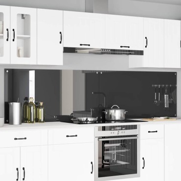 vidaXL Πλάτη κουζίνας 2 τμχ. Σκούρο Γκρι 120 x 60 cm σκληρυμένο γυαλί