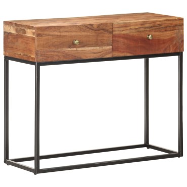 vidaXL Τραπέζι Κονσόλα 90x35x75cm από Ακατέργαστο Ξύλο Ακακίας 1 τεμ.