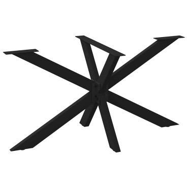 vidaXL Τραπεζαρία με Πόδια σε Σχήμα Αράχνης Μαύρο 150x78x(72-73)cm Ατσάλι
