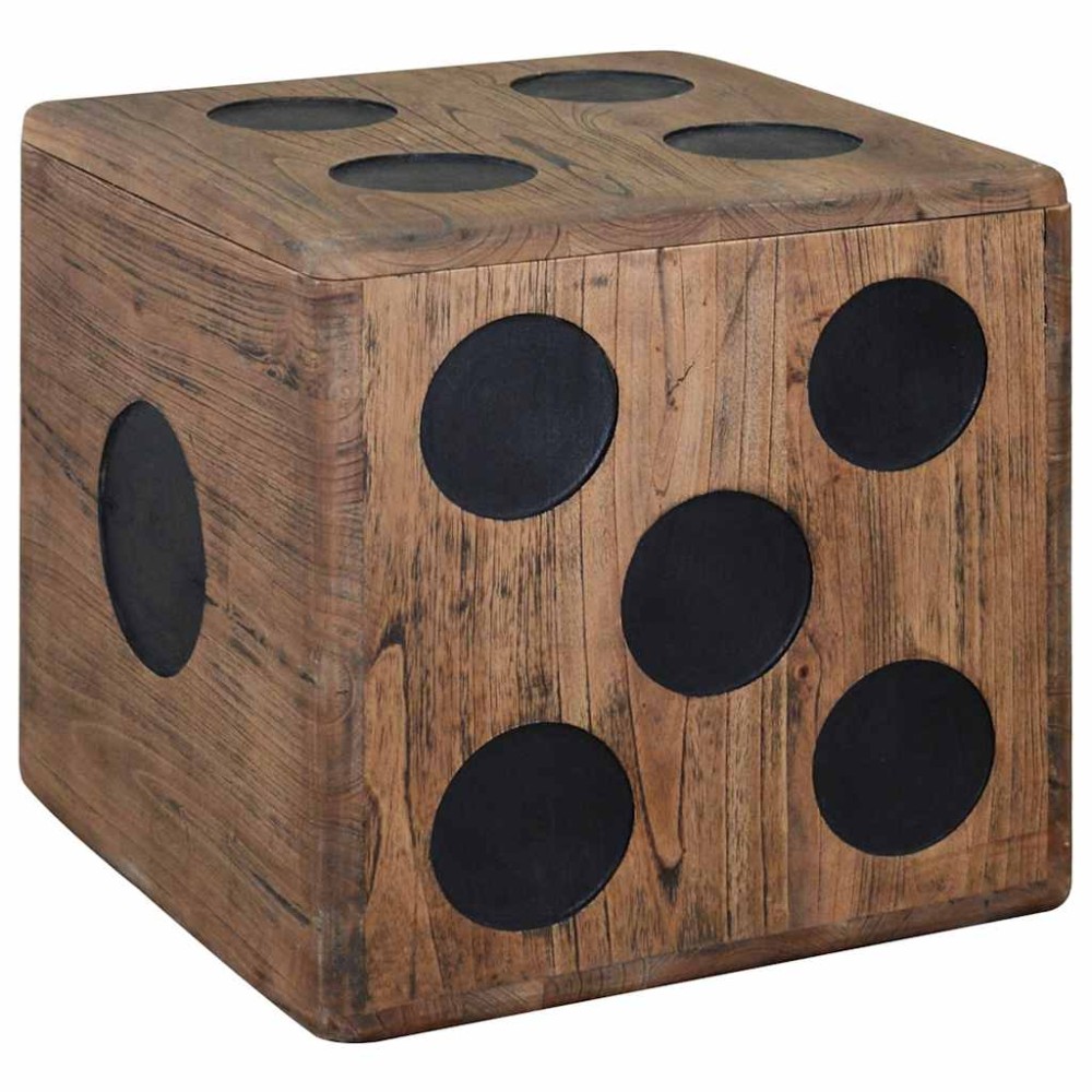 vidaXL Κουτί Αποθήκευσης Σχέδιο Ζάρι 40x40x40cm από Ξύλο Mindi 1 τεμ.