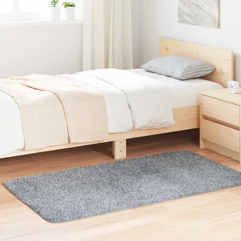 vidaXL Χαλί Shaggy με Ψηλό Πέλος NAVARRA Ανοιχτό Γκρι 80x150cm