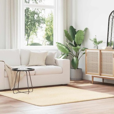 vidaXL Χαλί Shaggy με Ψηλό Πέλος NAVARRA Κρέμα 160x160cm πολυεστέρας