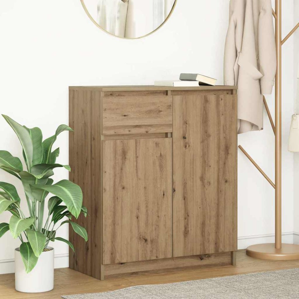 vidaXL Συρταριέρα με Συρτάρια Τεχνίτης Δρυς 71x35x84cm Επεξ. Ξύλο 1 τεμ.