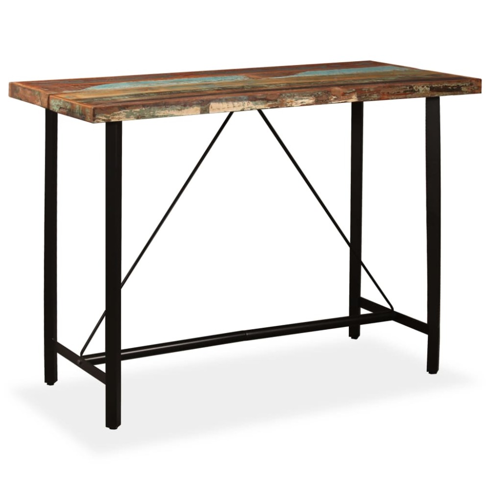 vidaXL Τραπέζι Μπαρ 150x70x107cm από Μασίφ Ανακυκλωμένο Ξύλο 1 τεμ.
