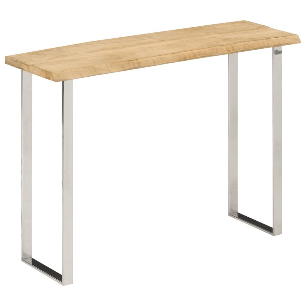 vidaXL Τραπέζι Κονσόλα με Live Edge 105x33x76cm Μασίφ Ξύλο Μάνγκο