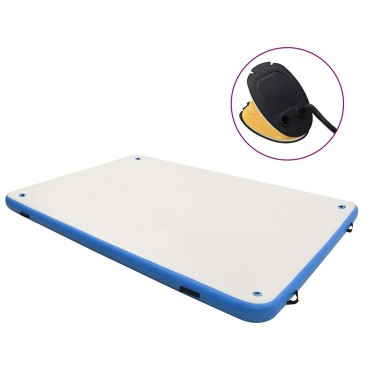 vidaXL Πλατφόρμα Φουσκωτή Πλωτή Μπλε / Λευκή 300 x 150 x 15 εκ.