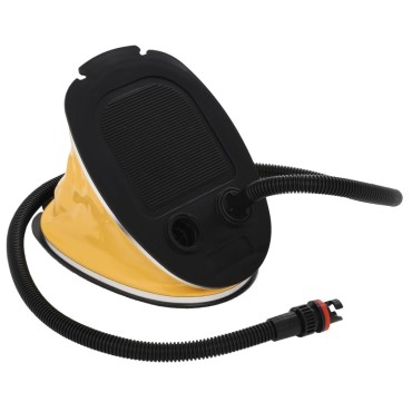 vidaXL Τρόμπα Ποδιού 26x18 εκ Γκρι/Κίτρινο Πολυπρ/λένιο/ Πολυαιθ/νιο