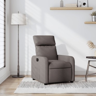 vidaXL Πολυθρόνα Ανακλινόμενη Taupe Υφασμάτινη 66x89,5x95,5cm 1 τεμ.