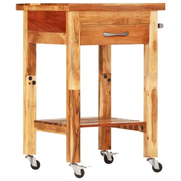 vidaXL Τρόλεϊ Κουζίνας 55x55x89cm από Μασίφ Ξύλο Ακακίας 1 τεμ.